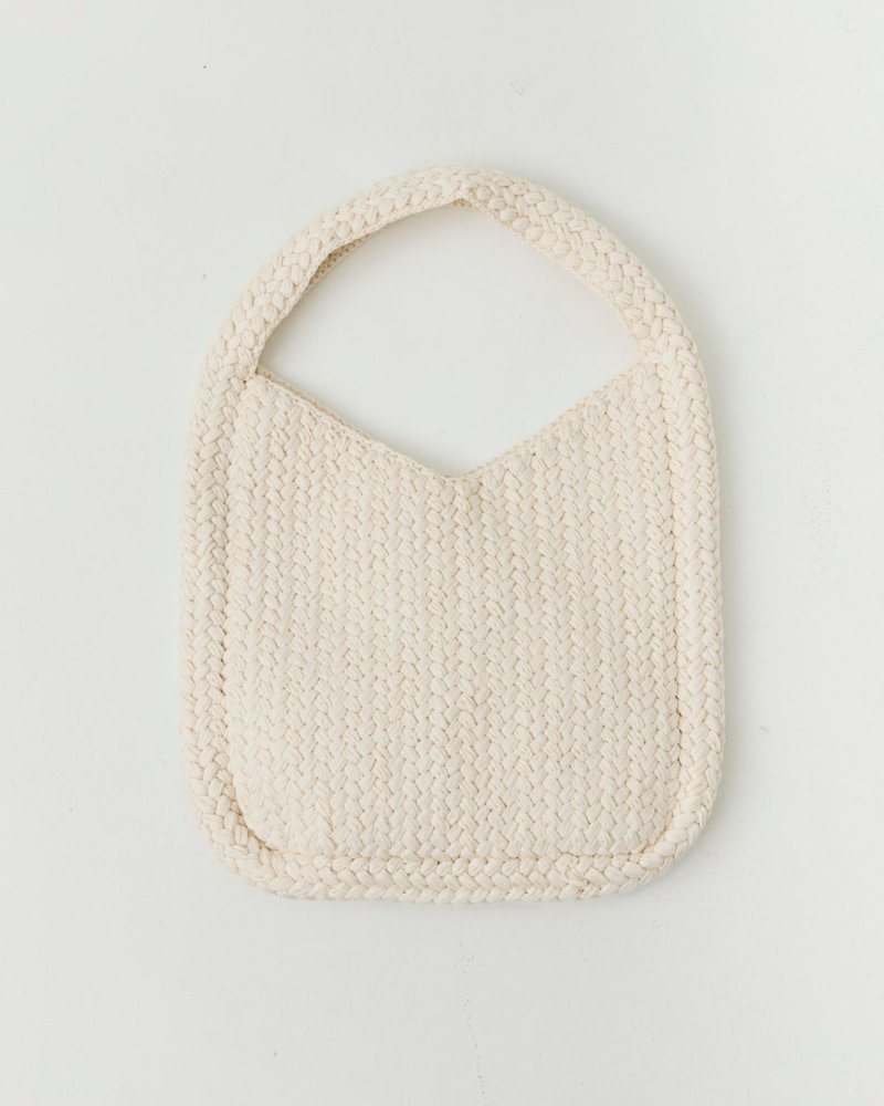 Pintinė Midi: Oat Braided Crochet Bag